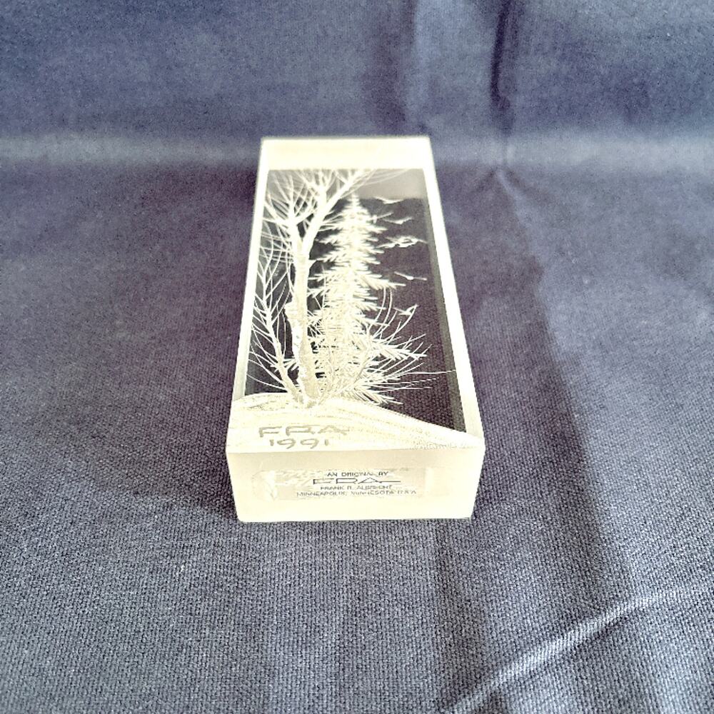 Frank R. Albrecht Reverse Carved Resin Sculpture - Picture 9 of 14